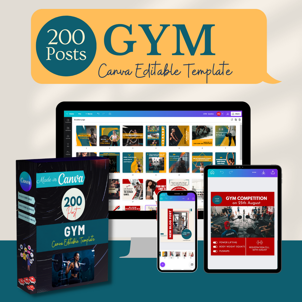 Gym Social Media Templates