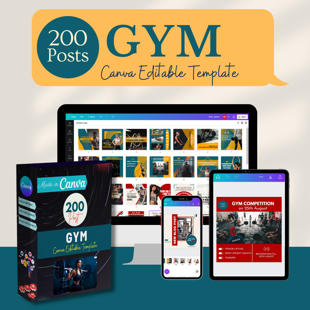 Gym Social Media Templates