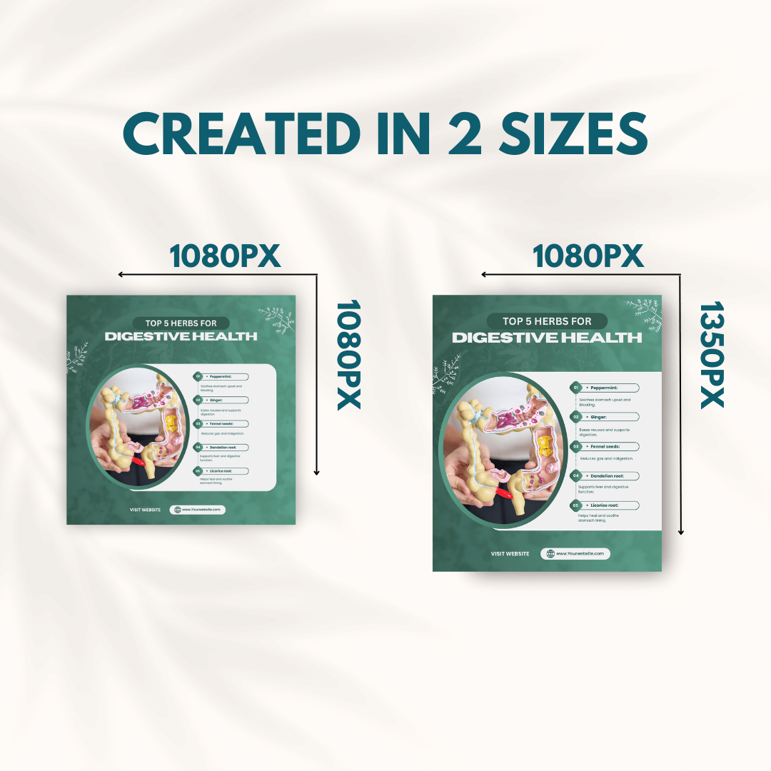 Herbal Medicine Social Media Templates