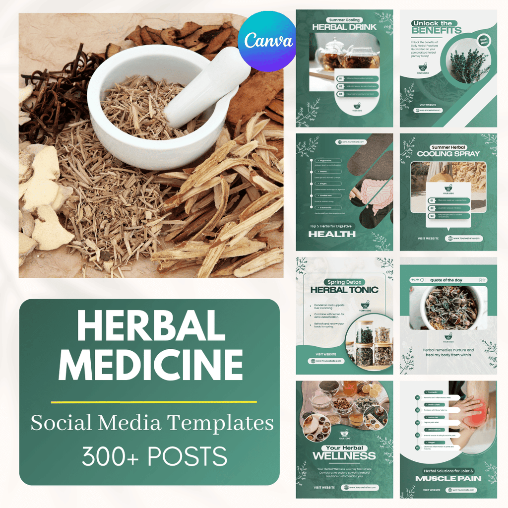 Herbal Medicine Social Media Templates