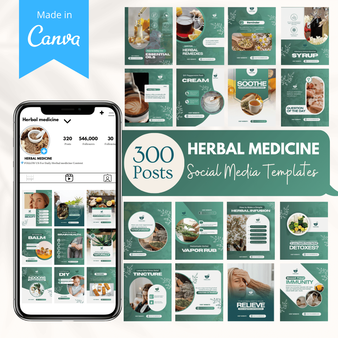 Herbal Medicine Social Media Templates