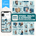 Fitness &amp; Health Social Media Templates Bundle