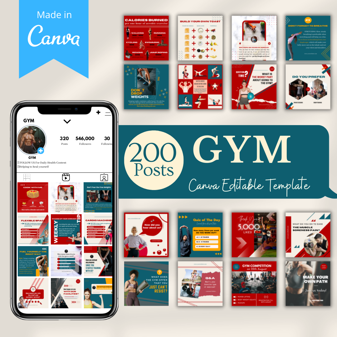 Gym Social Media Templates