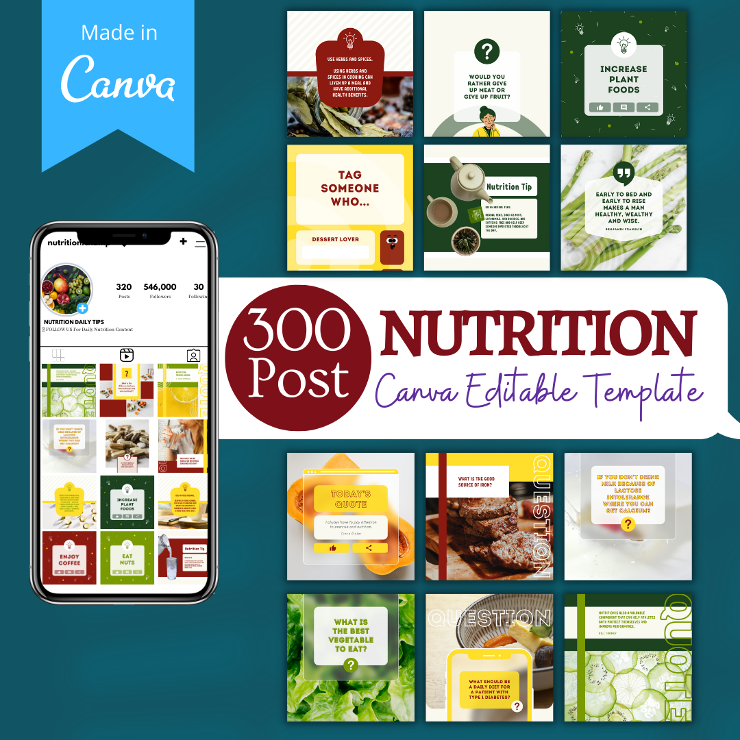 Nutrition Social Media Templates