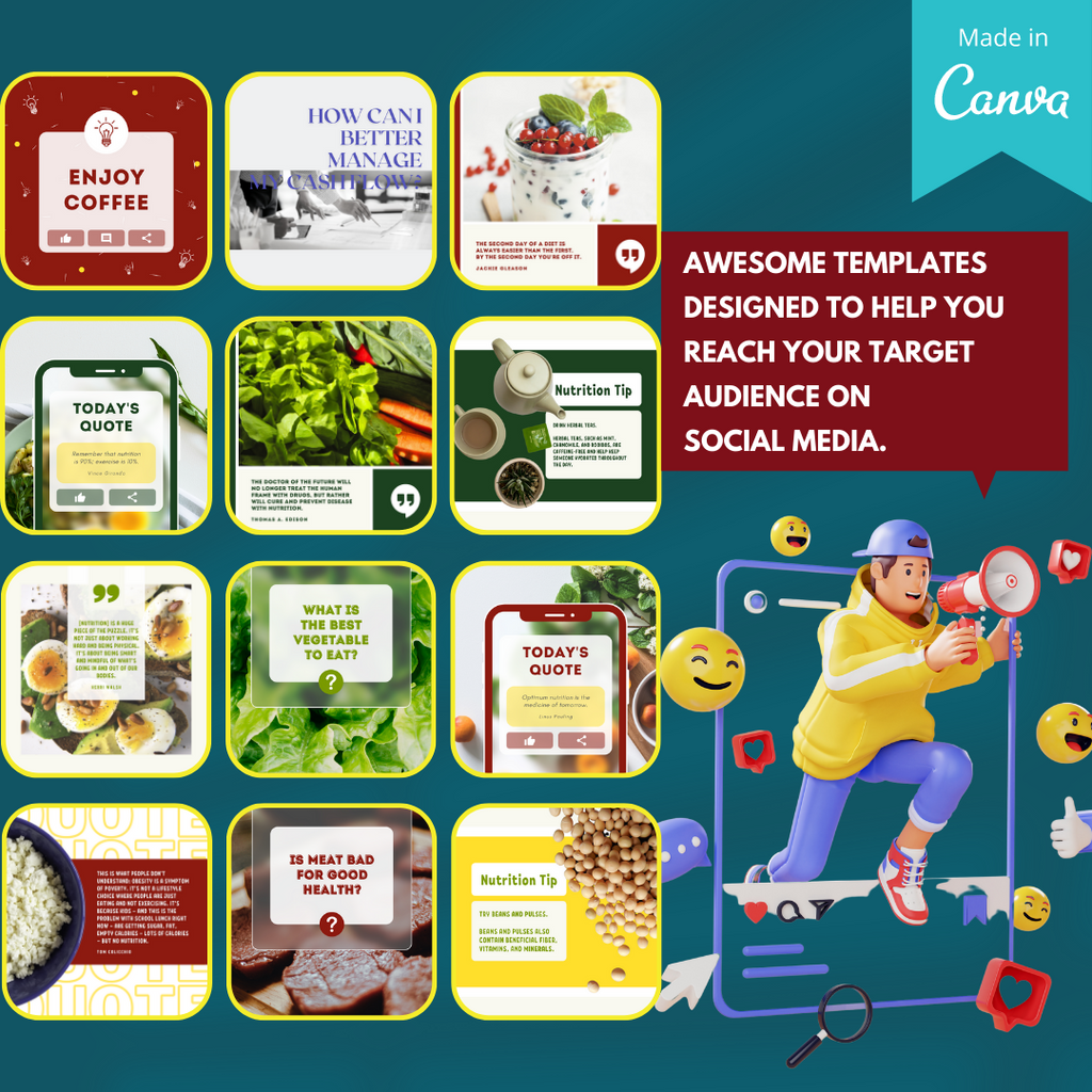 Nutrition Social Media Templates