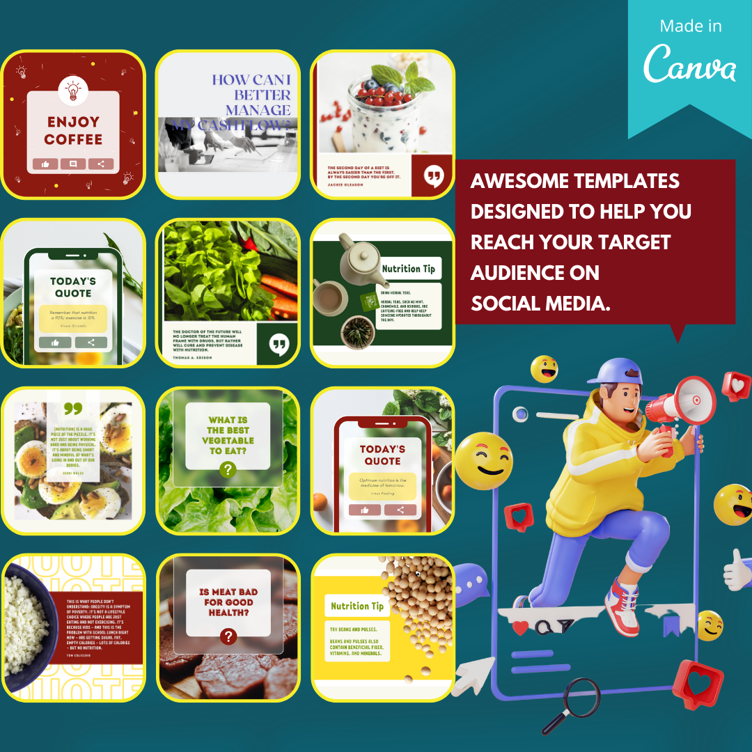 Nutrition Social Media Templates