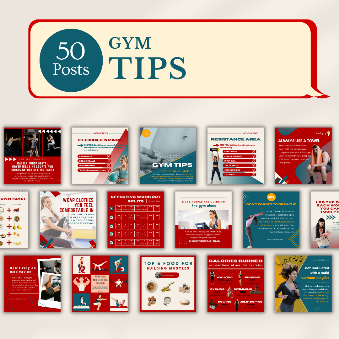 Gym Social Media Templates