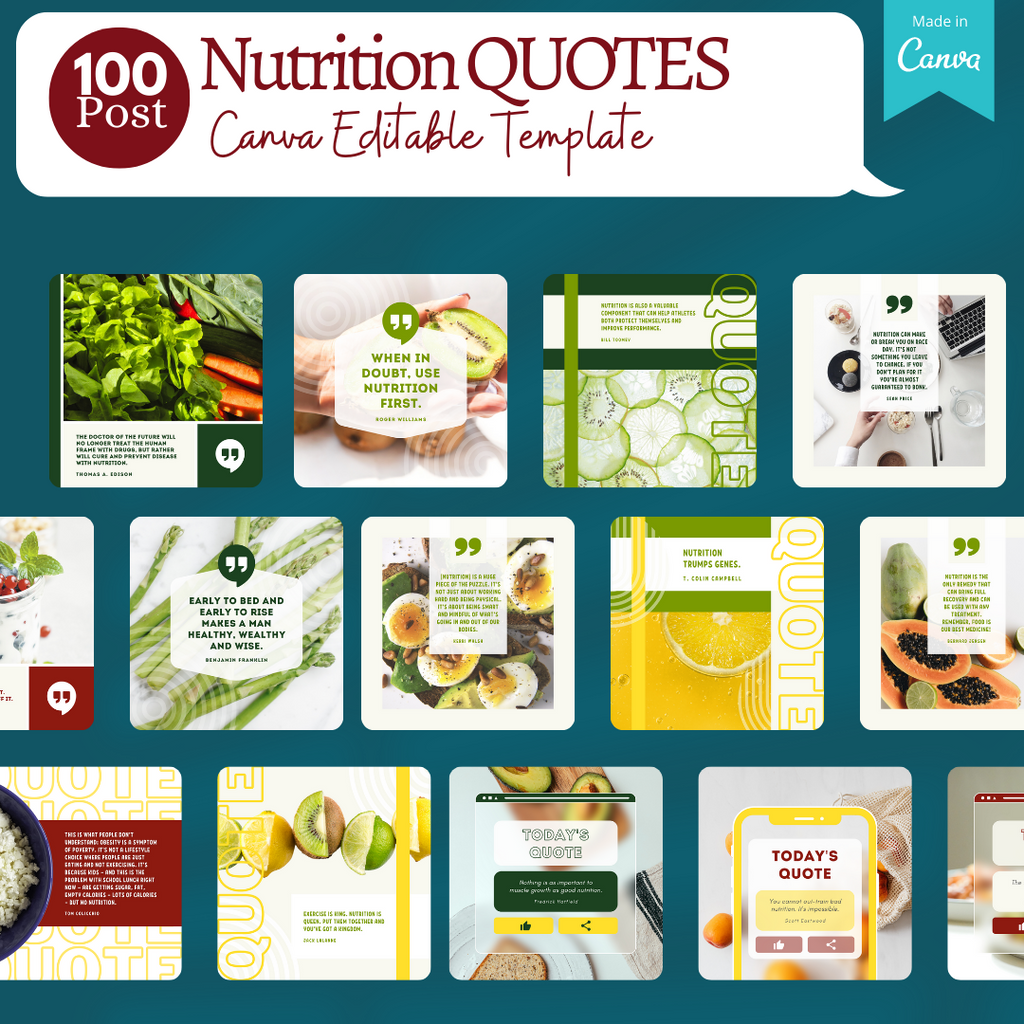 Nutrition Social Media Templates