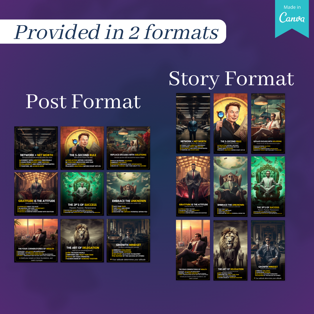 Mindset &amp; Motivation Social Media Templates