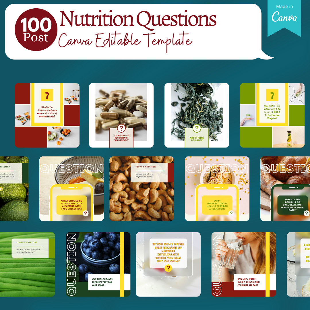 Nutrition Social Media Templates