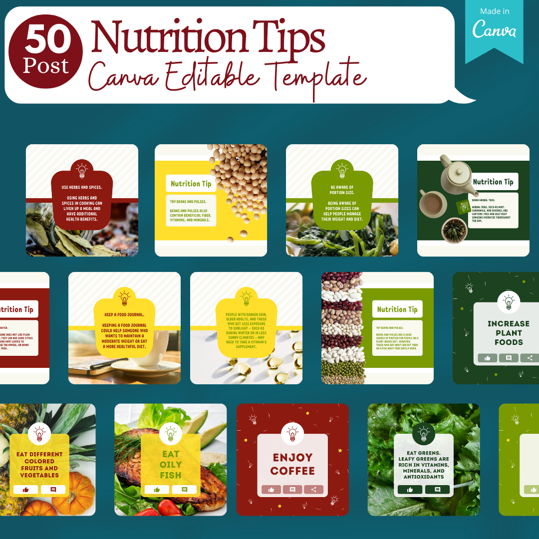 Nutrition Social Media Templates