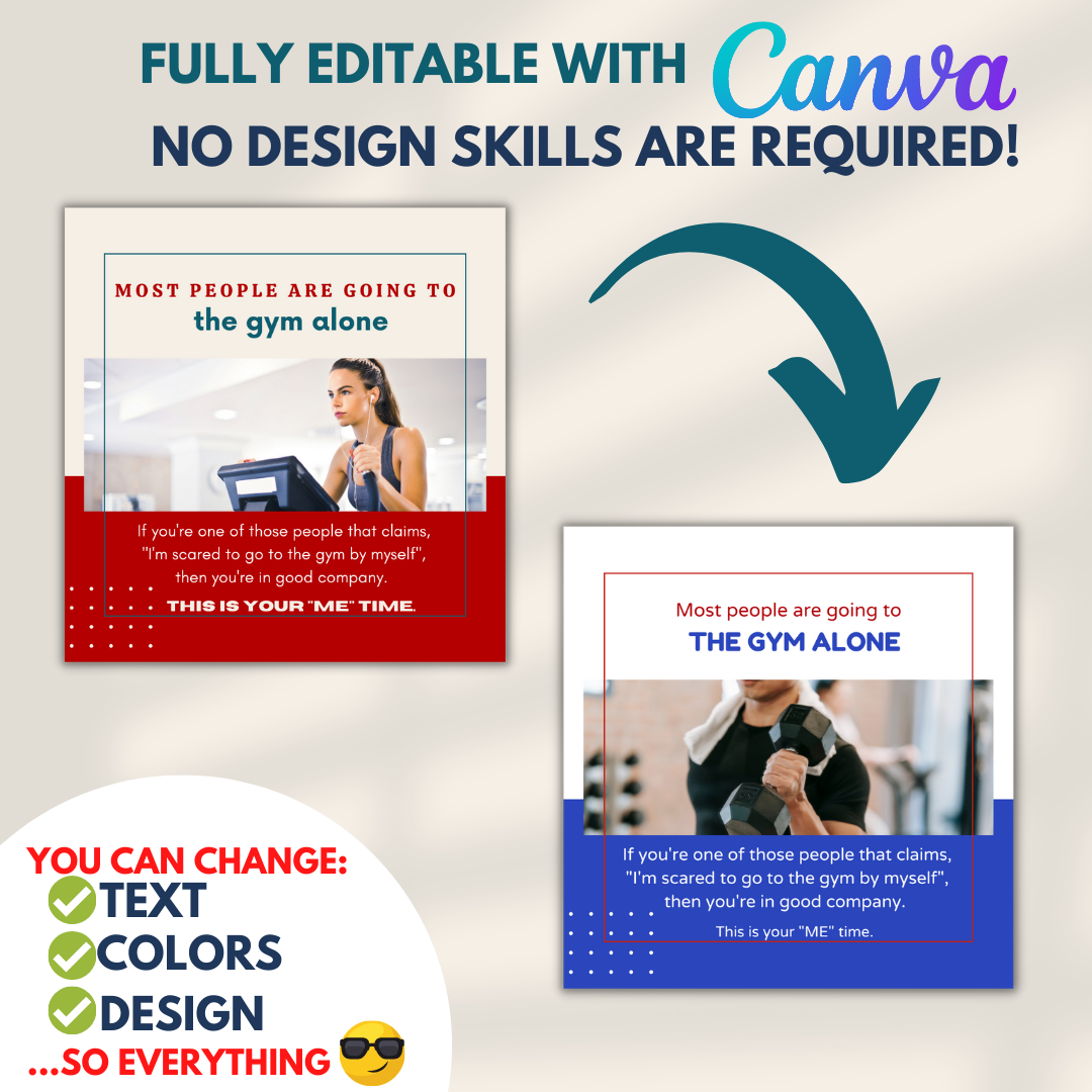 Gym Social Media Templates