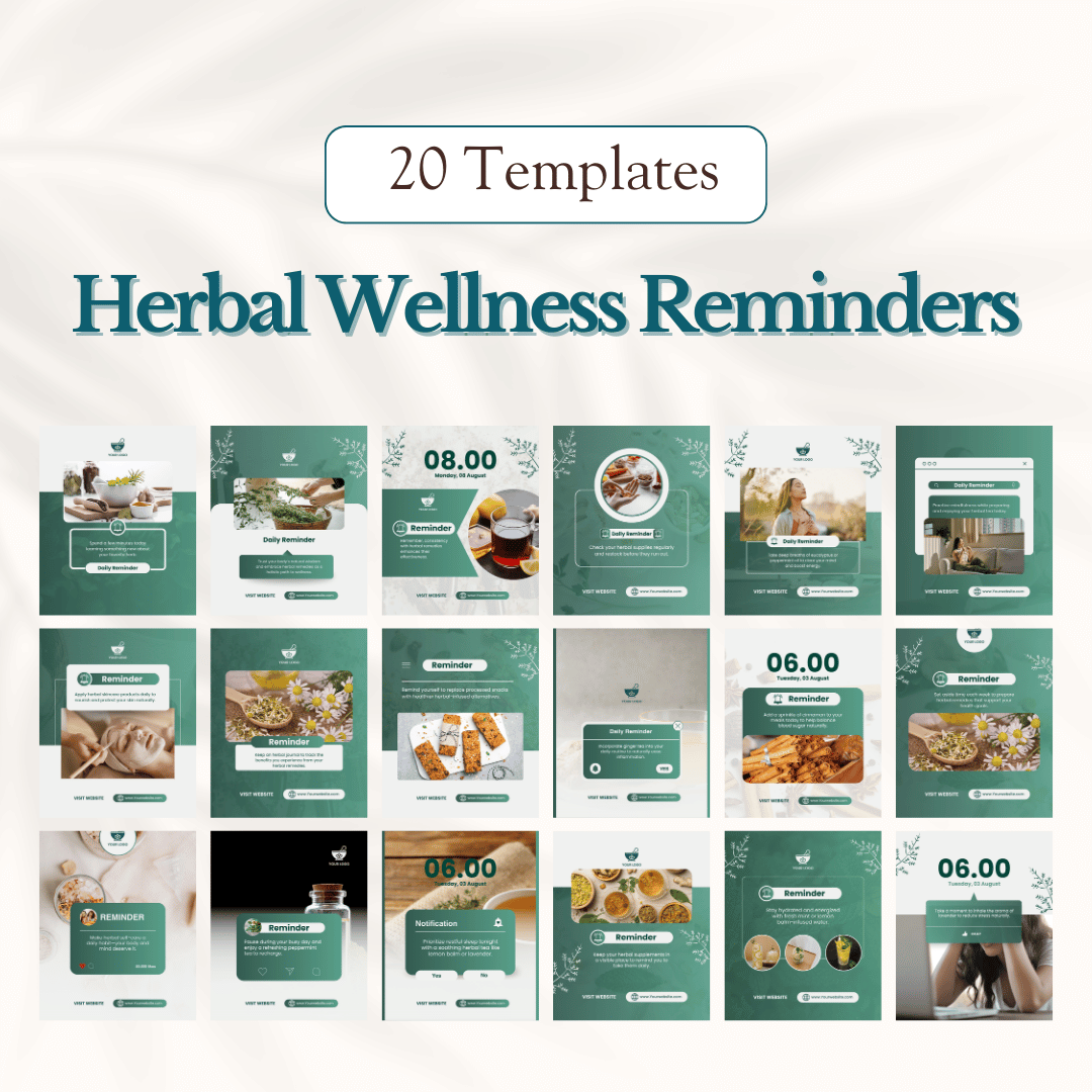 Herbal Medicine Social Media Templates