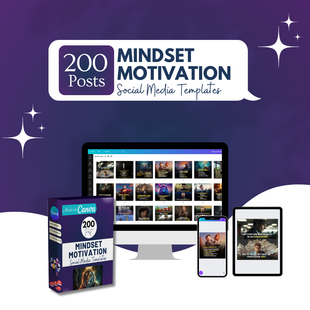 Mindset &amp; Motivation Social Media Templates