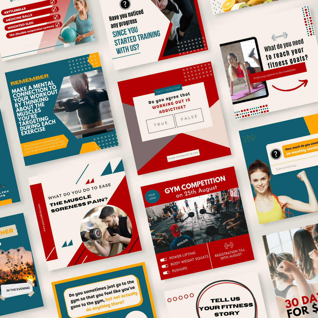 Gym Social Media Templates