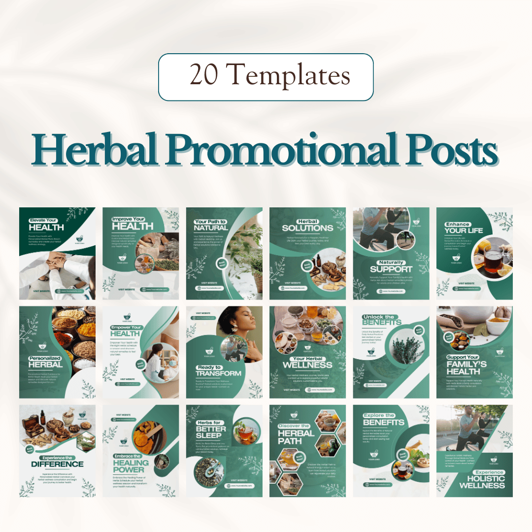 Herbal Medicine Social Media Templates