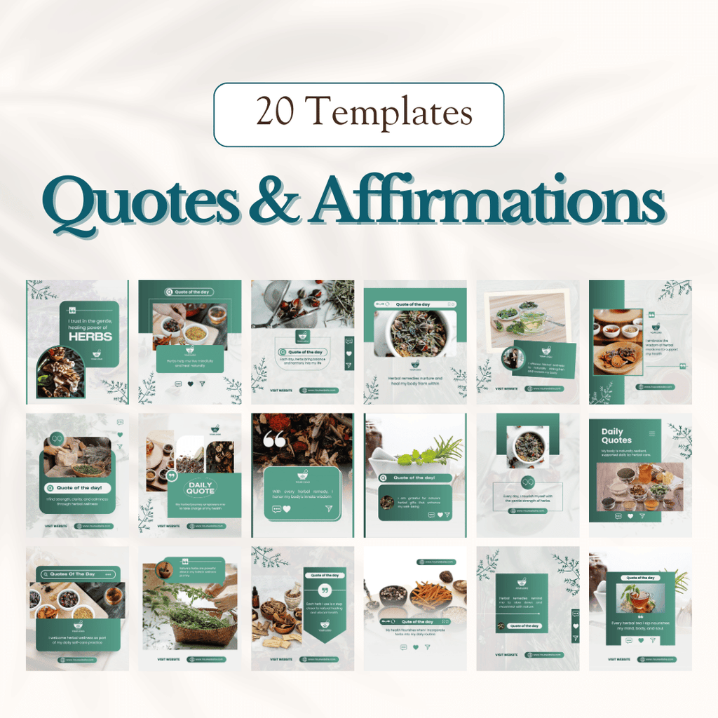 Herbal Medicine Social Media Templates