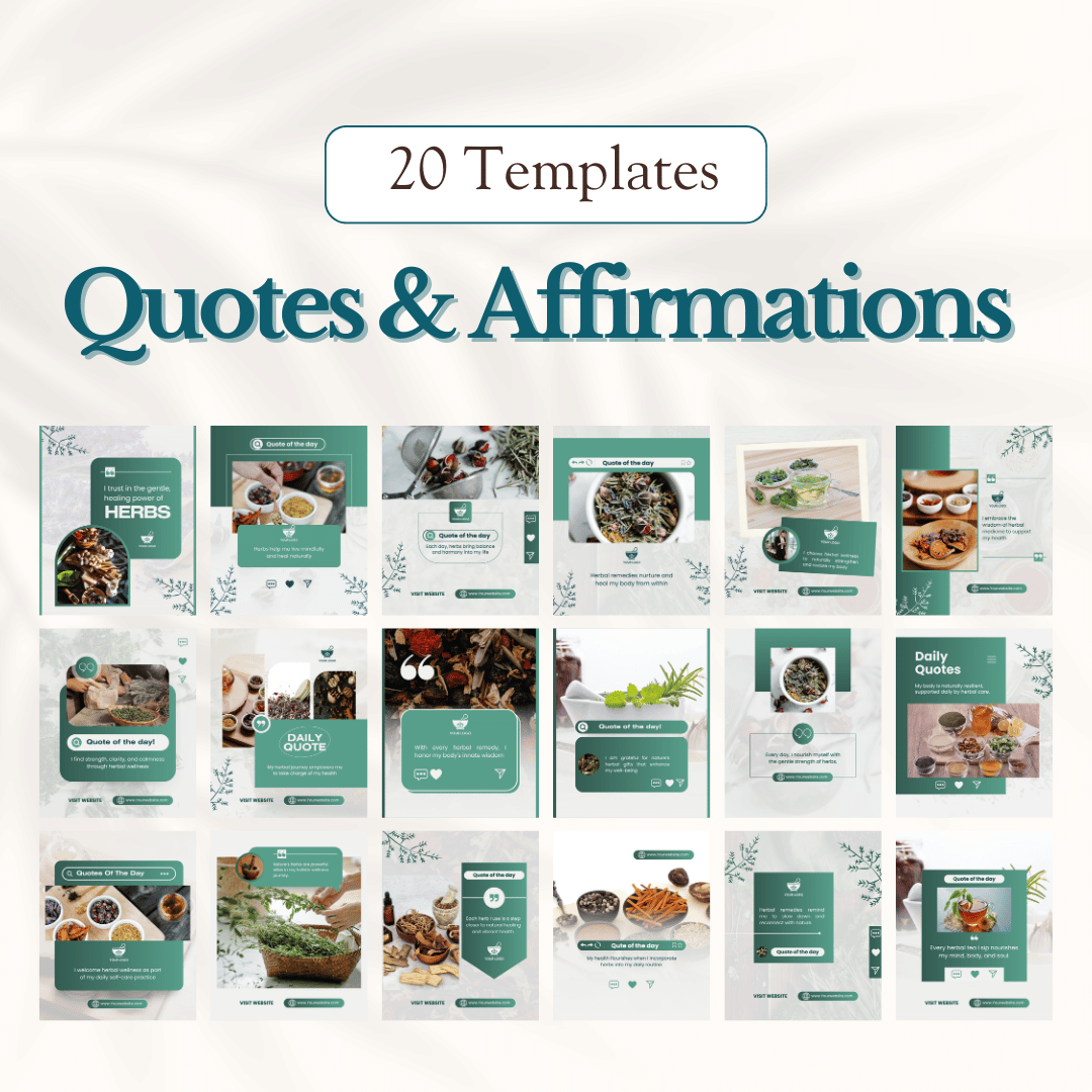 Herbal Medicine Social Media Templates